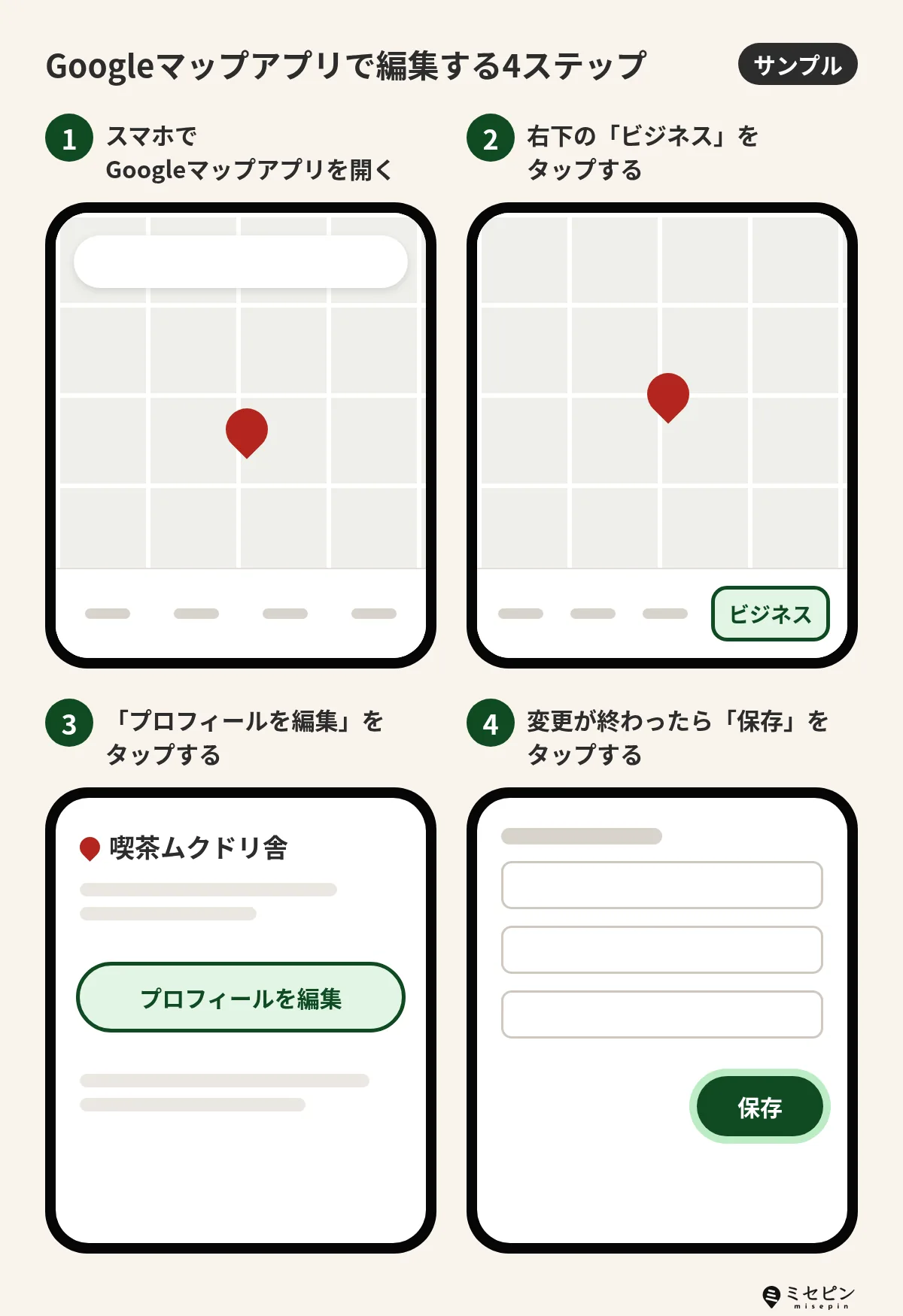 Googleマップアプリでお店の情報を編集する4つの手順